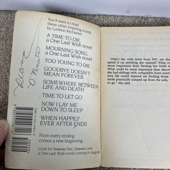 Complete Set Of 11 Lurlene McDaniel One Last Wish Series YA Teen Romance Bantam - Picture 10 of 15